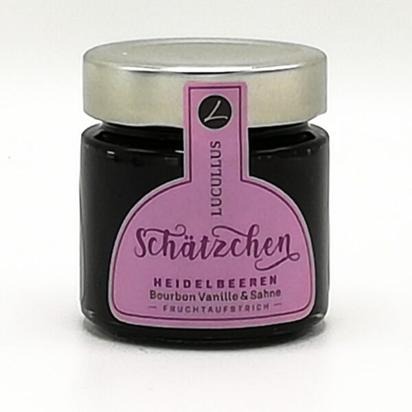 Lucullus "Schätzchen" Heidelbeeren mit Vanille & Sahne, Fruchtaufstrich