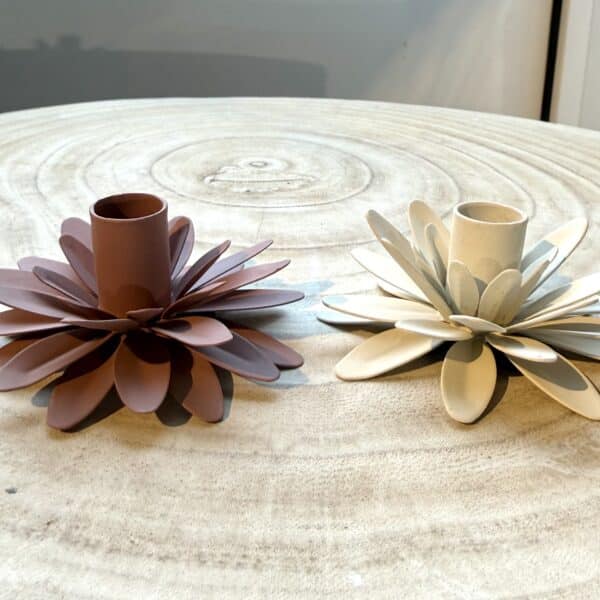 Kerzenhalter "Blume" für dünne Kerzen, verschiedene Farben