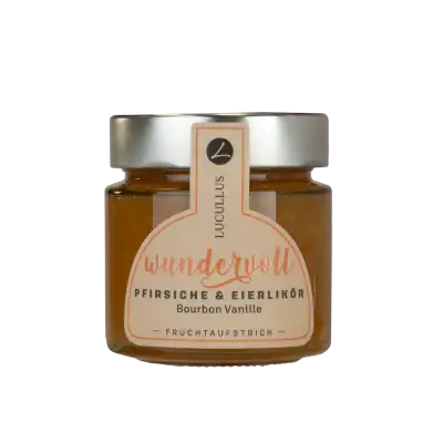 Lucullus "Wundervoll" Pfirsiche mit Eierlikör, Fruchtaufstrich
