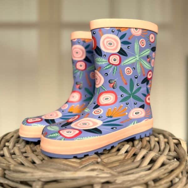 Gummistiefel Kinder, Blumenmuster oder Camouflage, Größe 23-36