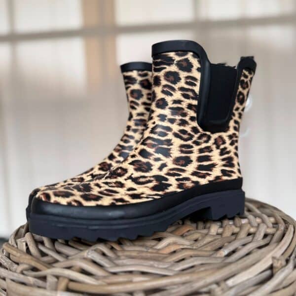 Gumstiefeletten Damen, silber oder Leoparden-Muster, Größe 38-41